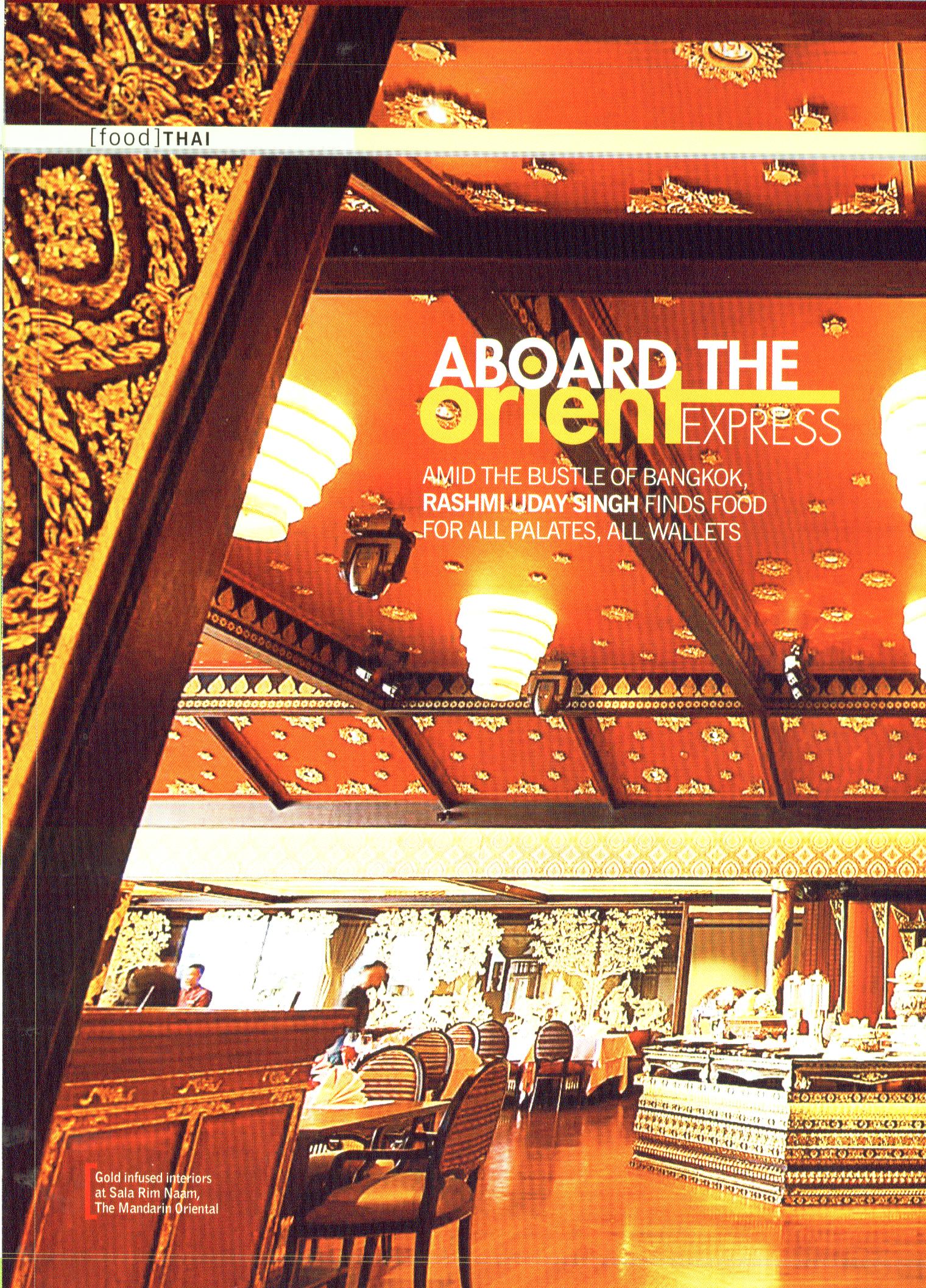 A BOARD THE ORIENT EXPRESS THAILAND