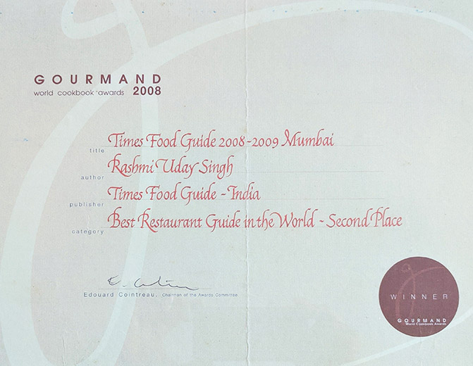 World Gourmand Award 2008