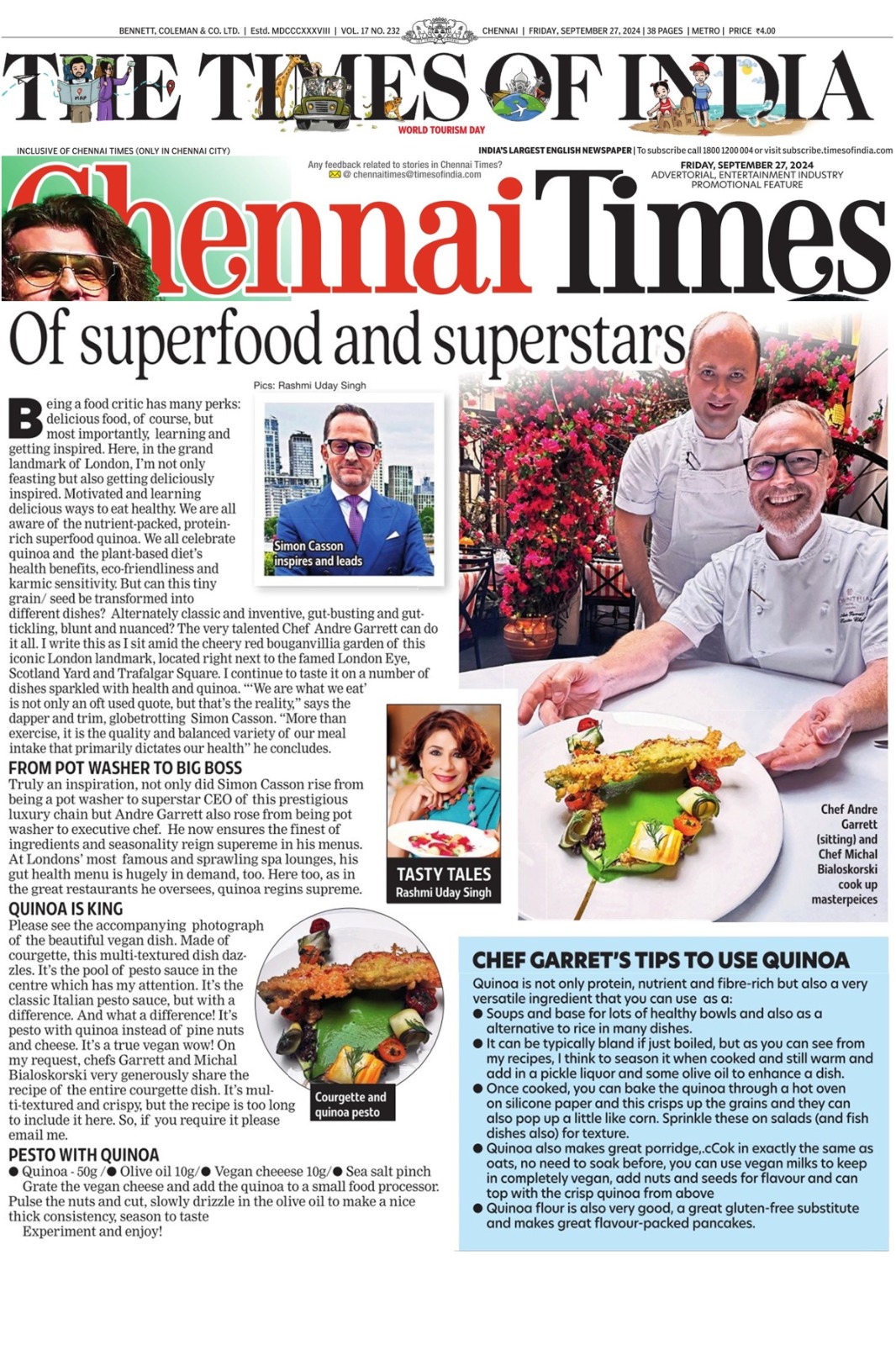 OF SUPERFOOD AND SUPERSTARS